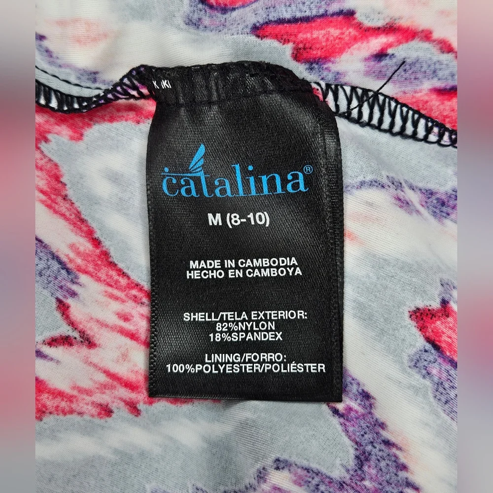 NWT Women's Catalina Red/Black Tankini Halter Top Size M - Picture 9 of 10